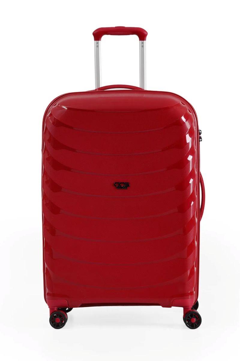 ÇÇS 5263 Polipropilen Battal Boy Valiz - BORDO
