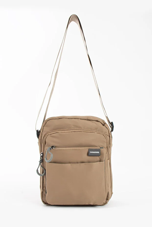Sanmorris 6022 Unisex 5 Bölmeli Suya Dayanıklı Paraşüt Kumaş Organizer Çanta KOYU BEJ