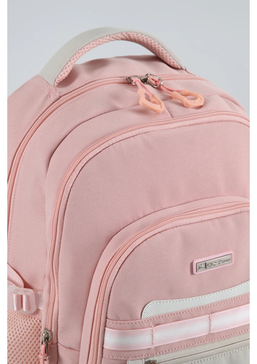 Ççs 51928 Su Geçirmez Kumaş Çocuk Çok Gözlü PEMBE ÇANTA — görsel 4
