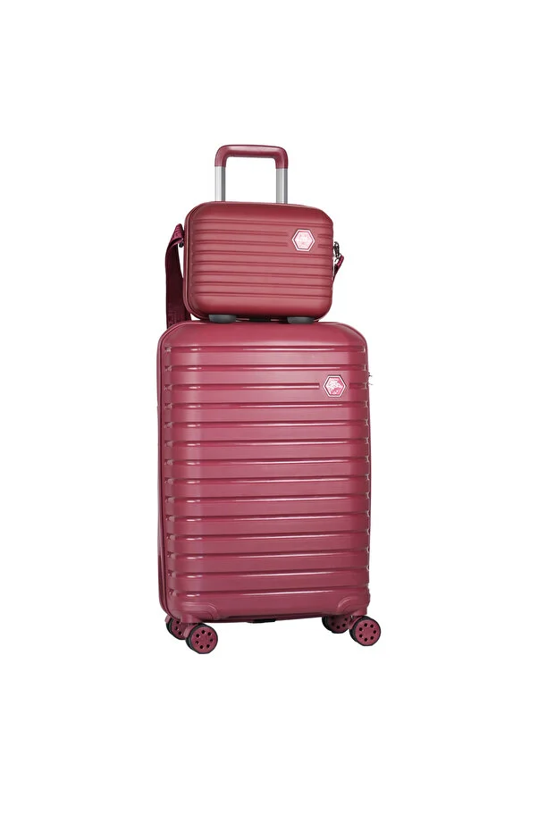 GROUND 10663 Vanille 4'lü Valiz Seti Bordo — görsel 3