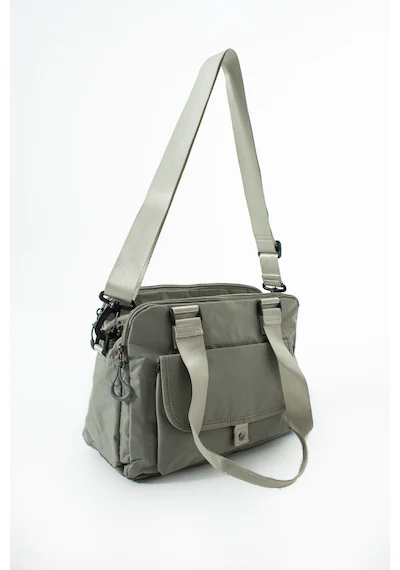 Sanmorris 6016 Kadın Suya Dayanıklı Paraşüt Kumaş El Omuz Çantası Kol Çantası Çapraz Çantası AÇIK GRİ — görsel 2