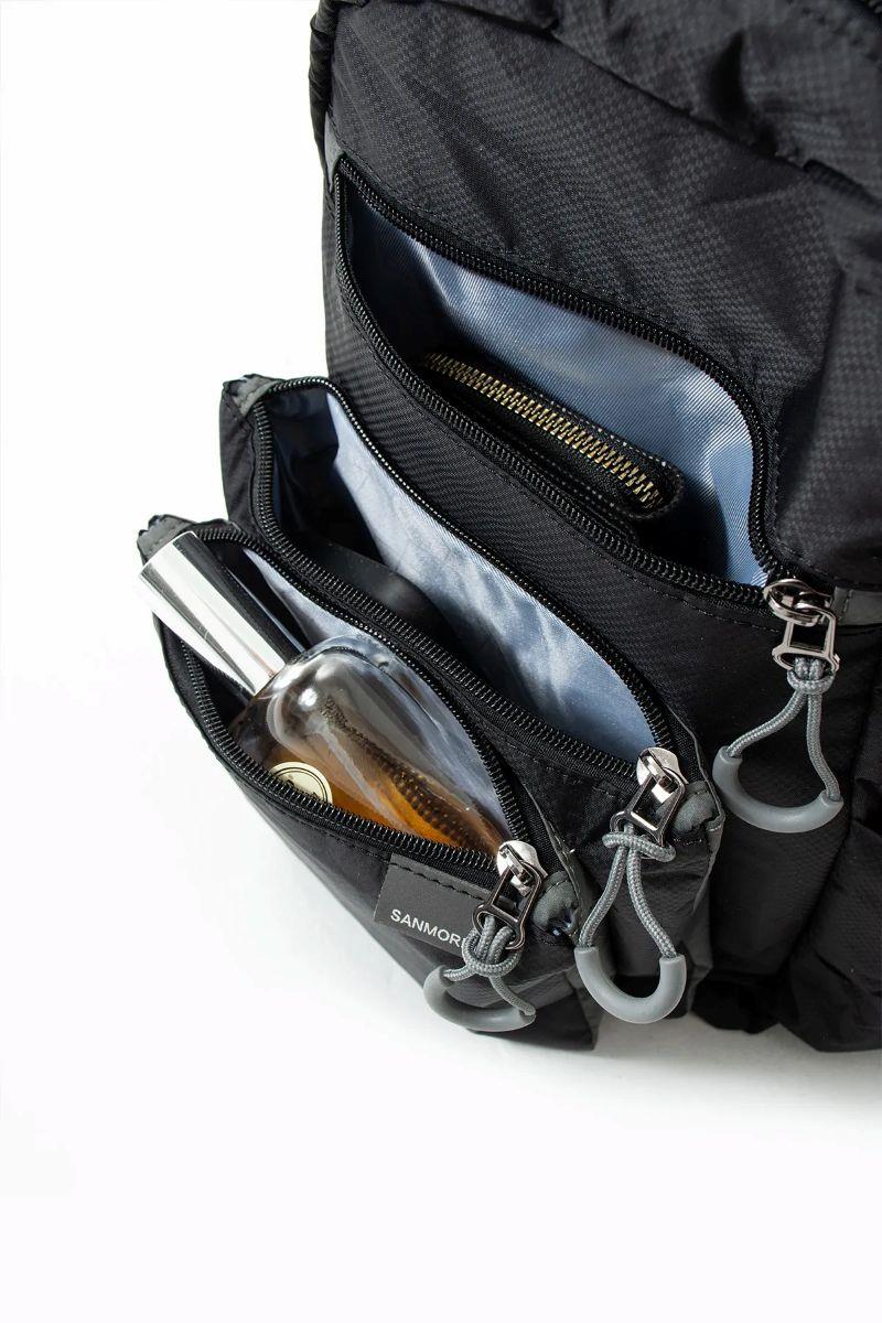 Sanmorris Unisex Suya Dayanıklı Paraşüt Kumaş 4 Bölmeli Laptop Bölmeli Seyahat Ve Okul Çantası MAVİ Renk — görsel 3