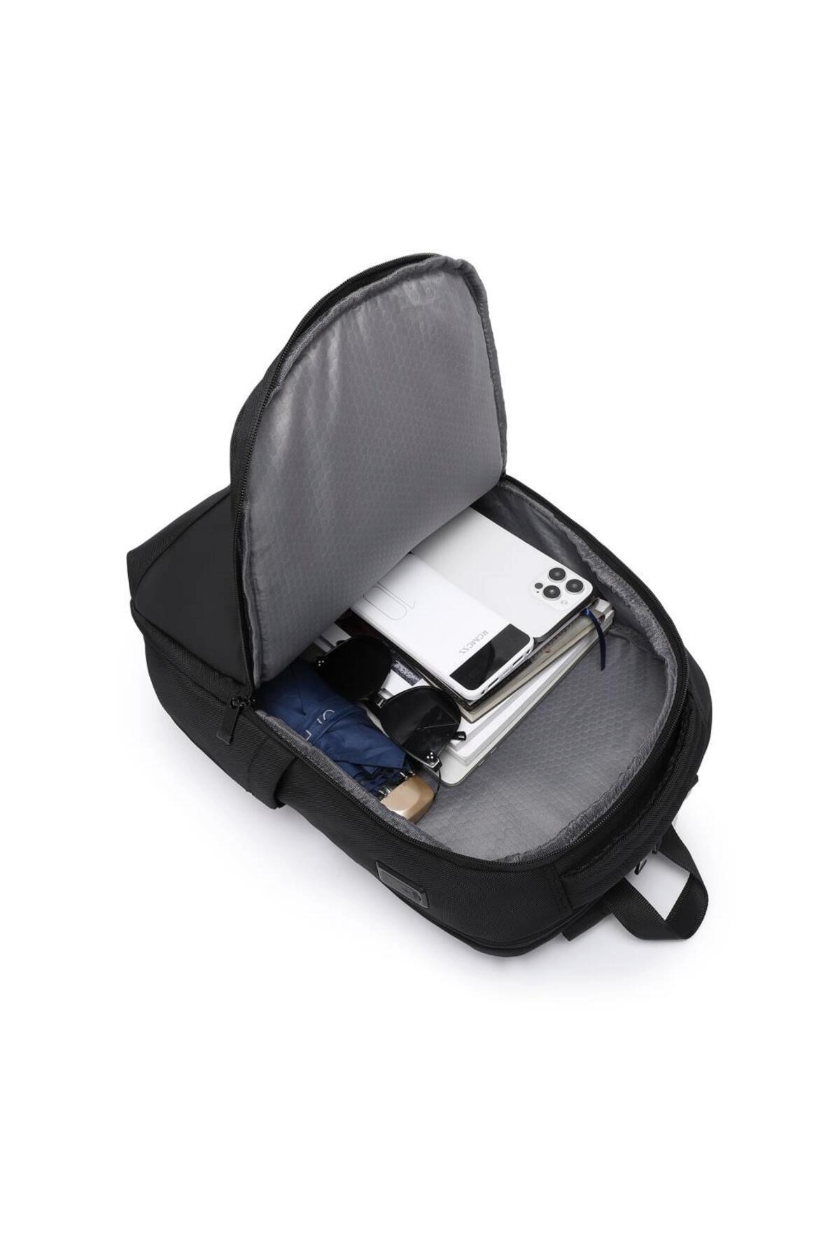 Laptop Gözlü Business Sırt Çantası Oxford Kumaş 8681 Gri — görsel 6