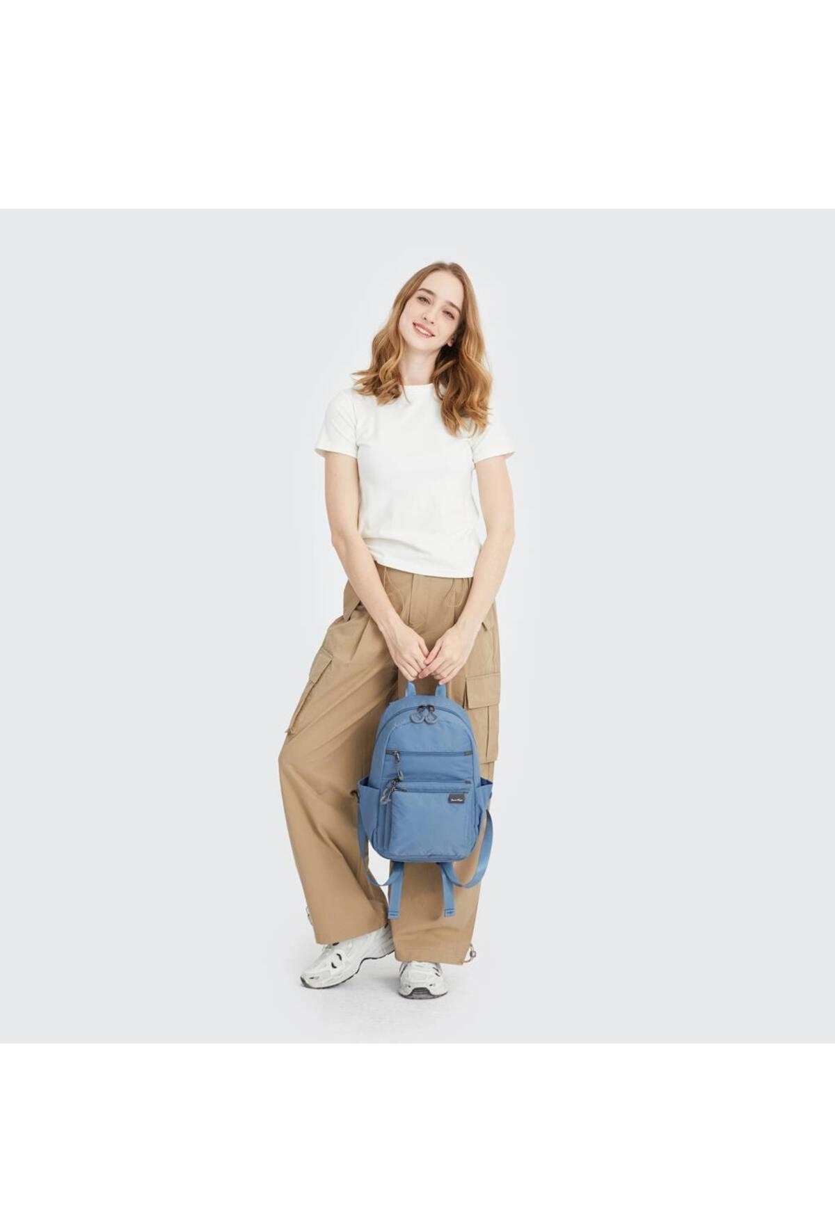 Ekstra Hafif Orta Boy Uniseks Sırt Çantası 3243 - Jeans Mavi — görsel 3