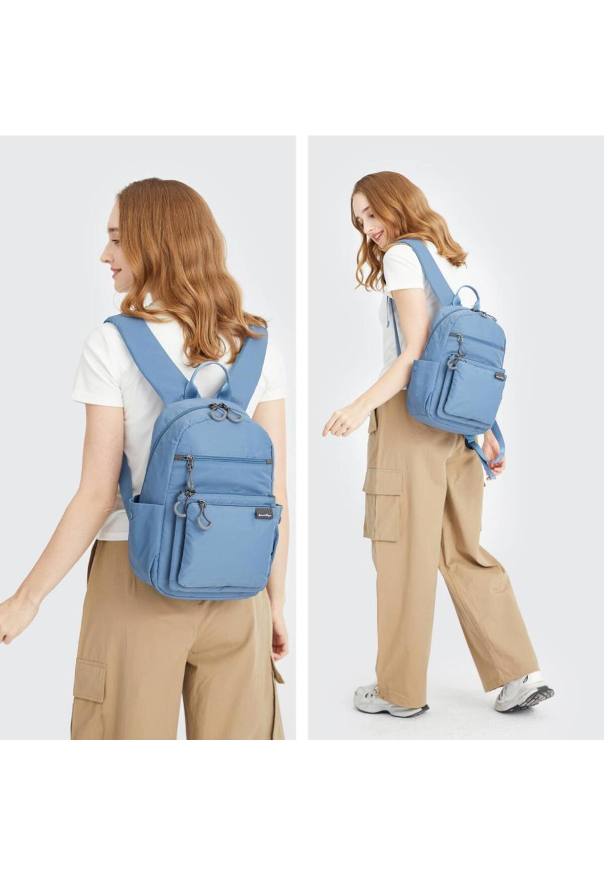 Ekstra Hafif Orta Boy Uniseks Sırt Çantası 3243 - Jeans Mavi — görsel 5