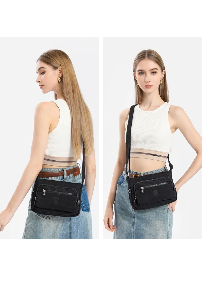 Smart Bags Krinkıl Kumaş Kadın Postacı Çantası 3270 Kum — görsel 5