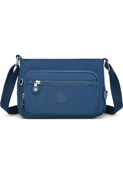 Smart Bags Krinkıl Kumaş Kadın Postacı Çantası  3270 Lacivert