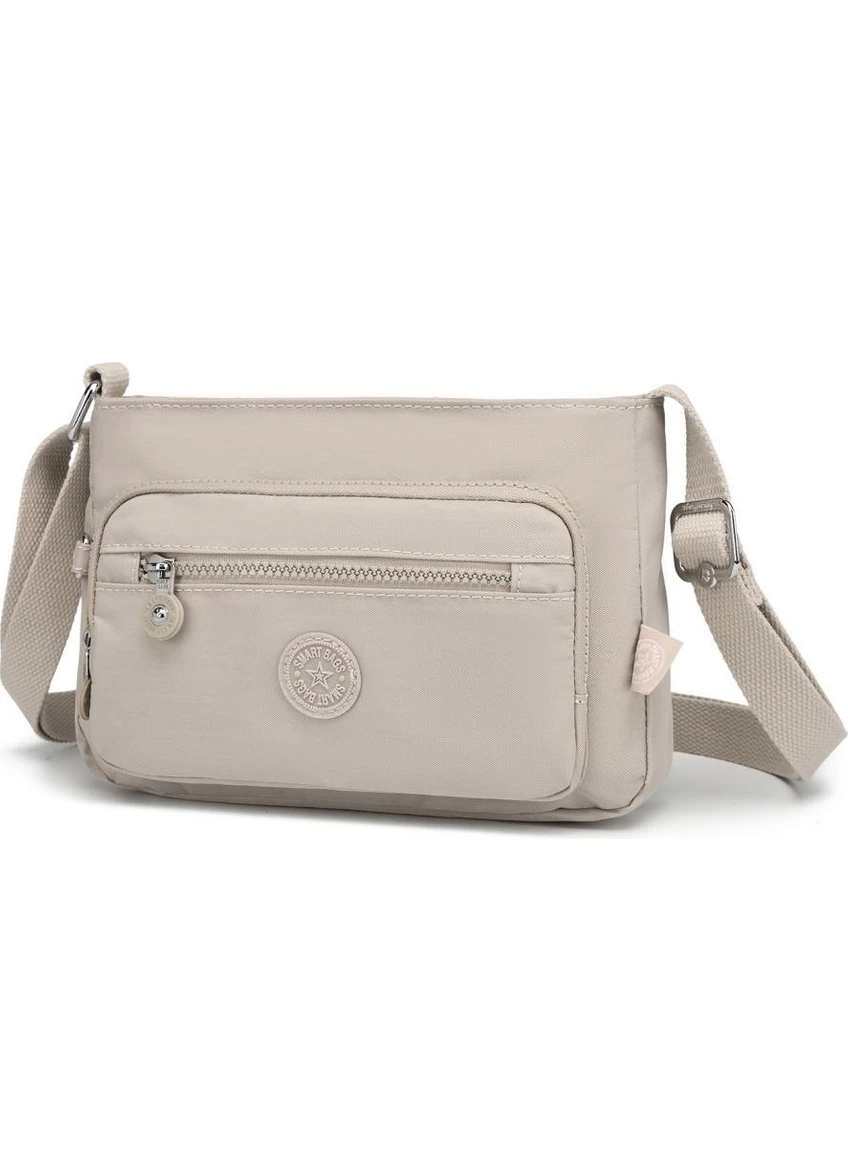 Smart Bags Krinkıl Kumaş Kadın Postacı Çantası 3270 Bej — görsel 2