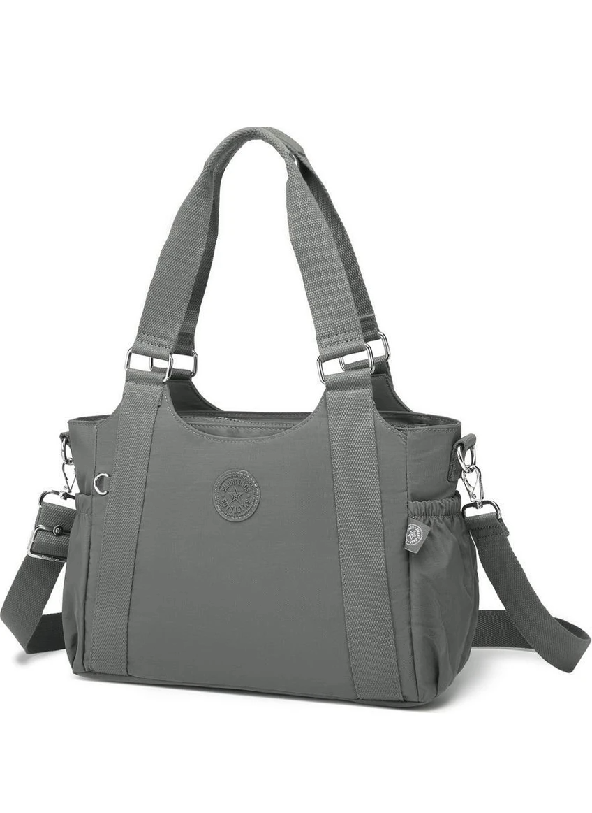 Smart Bags Kadın Omuz Çantası Krinkıl Kumaş 1163 Koyu Gri — görsel 3