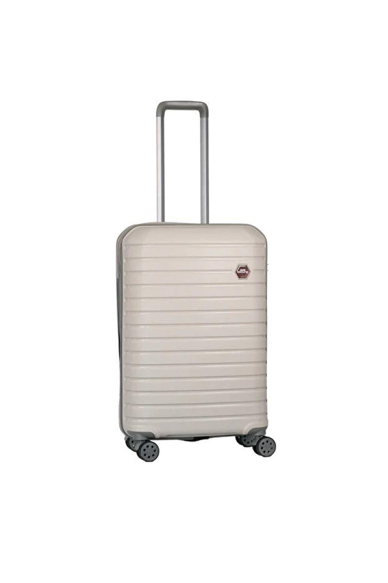GROUND 10663 Vanille Polipropilen Orta Boy Valiz -Kemik Gri