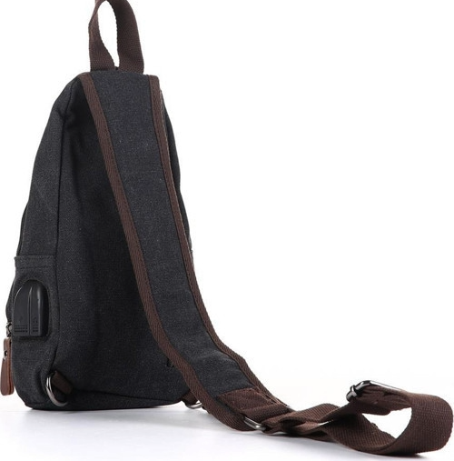 Ççs 31184 Kanvas Kumaş Omuz Askılı Çapraz Çanta Siyah — görsel 3