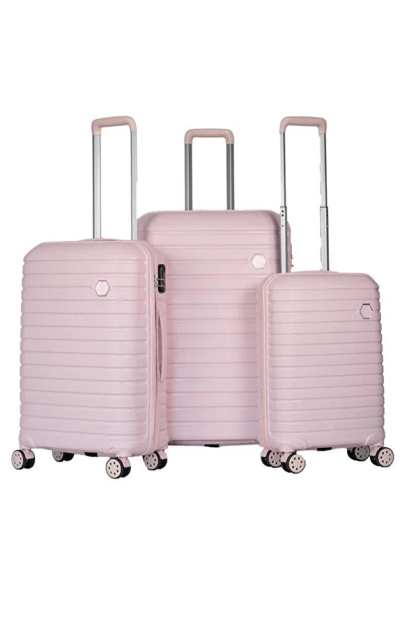GROUND 10663 Vanille Polipropilen 3'lü Valiz Seti -Soft Pink