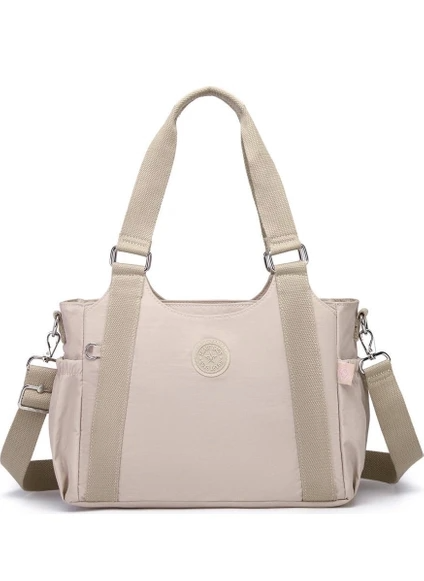 Smart Bags Kadın Omuz Çantası Krinkıl Kumaş 1163 Bej